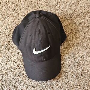 Black Nike Cap with White Logo
